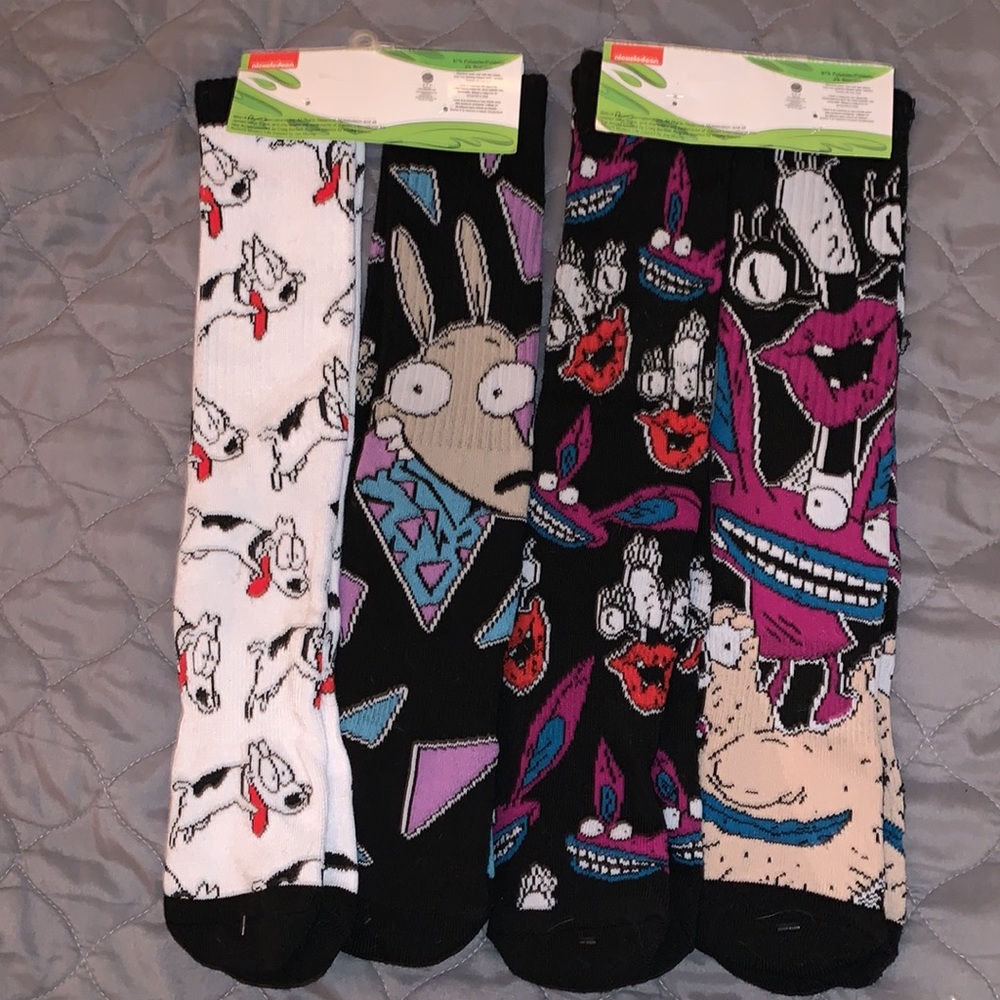 Nickelodeon Cartoon Character Socks - Rocko’s Modern Life Real Monsters - Picture 3 of 7